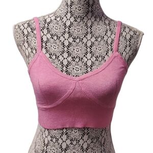 NWT A New Day Women's Pink Intimate Sweater Bralette Tank S & XL